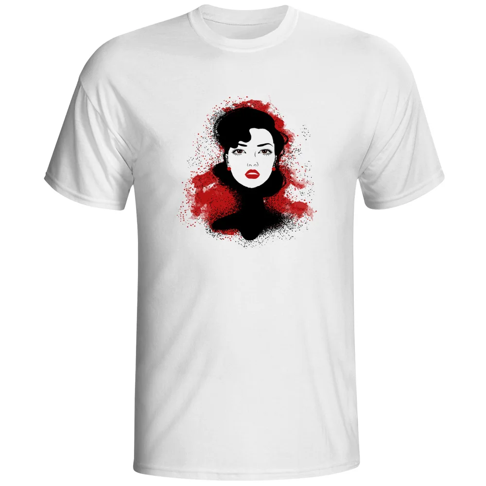 Красота леди короткий рукав футболка творческий Дизайн принт Повседневное аниме