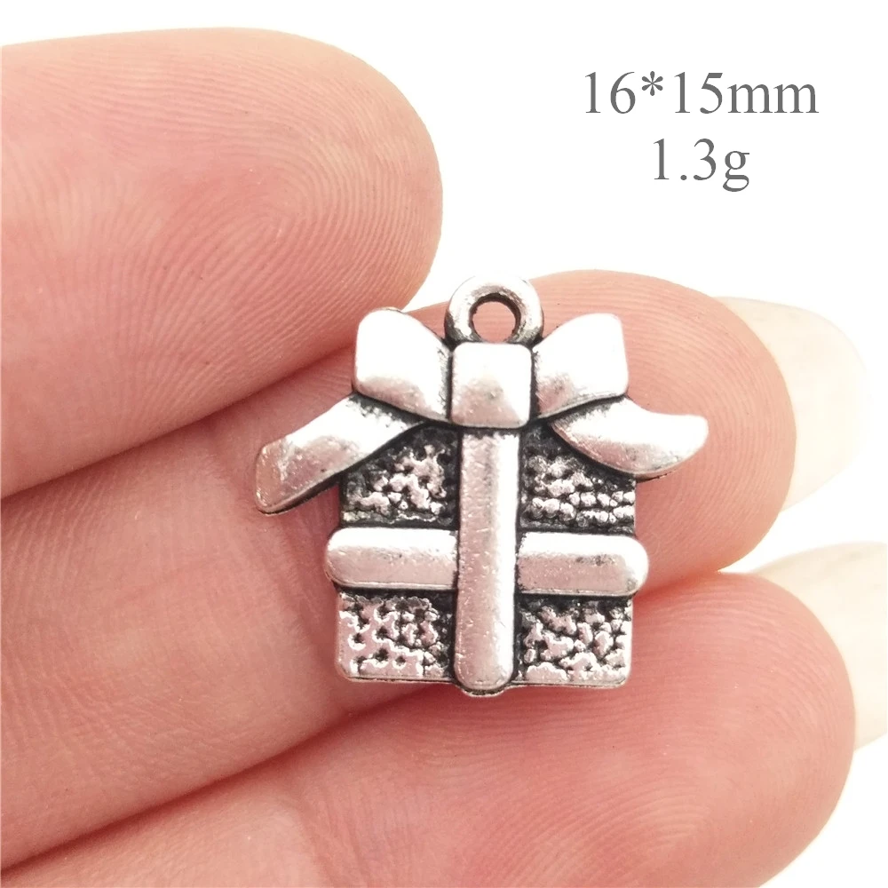 Подвеска из цинкового сплава для браслета 16 х15 мм 1 3 г|charm antique silver|charms antiquegift box charm |