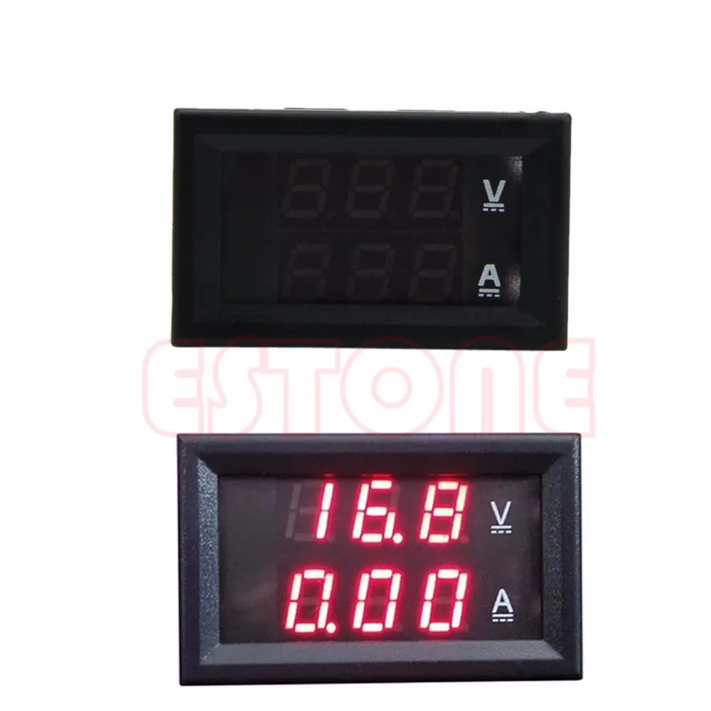 DC 100V 50A Двойной цифровой вольтметр Амперметр Красный светодиод Ампер вольт метр +