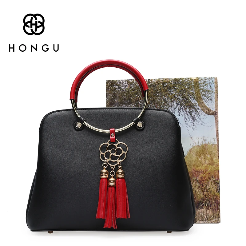 HONGU известный бренд простая роскошная сумка из коровьей кожи женская на плечо