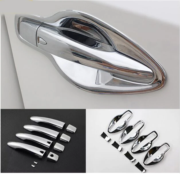 FIT FOR Nissan QASHQAI J11 2014 2015 2016 CHROME DOOR HANDLE COVER BOWL CUP CAP TRIM INSERT BEZEL MOLDING SMART KEY | Автомобили и