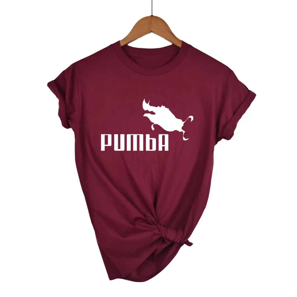 Забавная Футболка Harajuku милые футболки homme Pumba женские повседневные хлопковые