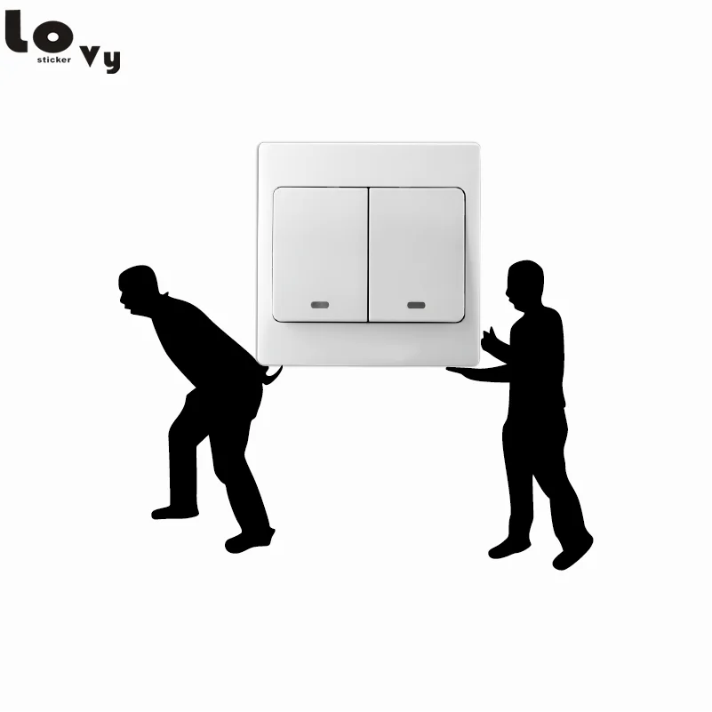 Креативные движущиеся мужские наклейки с переключателем Мультяшные Смешные
