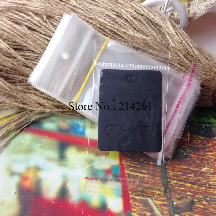 DIY Цепочки и ожерелья мешок карточки серьги карты OPP 100 шт./лот логотип стоить