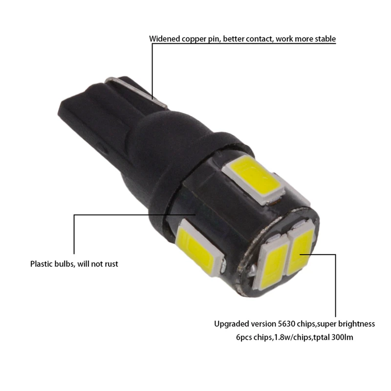 TUINCYN 4 шт. T10 W5W LED 5630 Автомобильные лампы 168 194 указатель поворота номерной знак