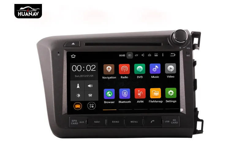 Android 8 0 автомобильный CD DVD плеер GPS навигация для Honda Civic 2012-2015 правая рука вождения