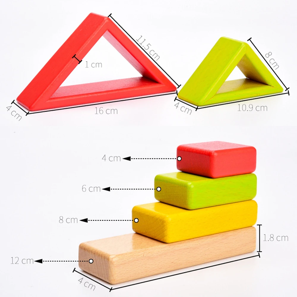 

Wooden Toys Kids Square Box Baby Early Educational Rainbow Blocks Creative Cube Boxes Children Intelligence Building Toy Block