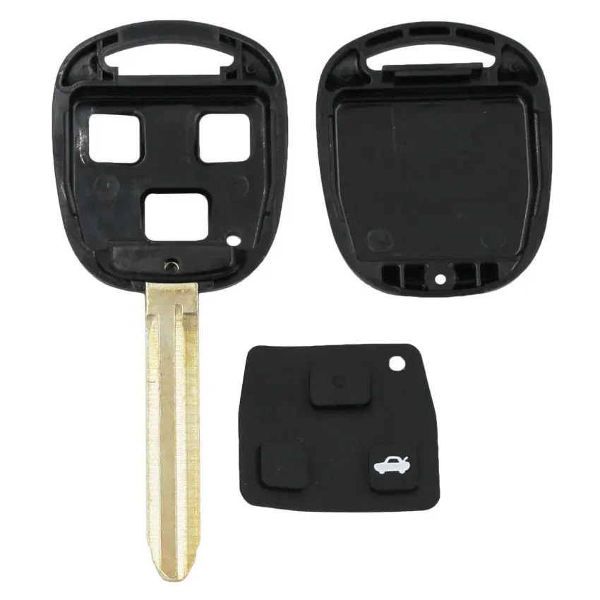 Remote Key Case Fob for TOYOTA Prado Tarago Camry Corolla 3 BUTTON key shell With Pad | Автомобили и мотоциклы