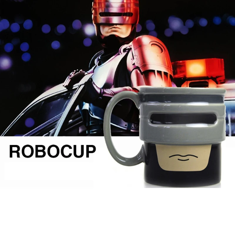 RoboCup анимации мультфильм молоко Чай чашки характер Керамика х Человек кружки Office для дома творческого Hero Robo вентиляторы подарки 16 унц