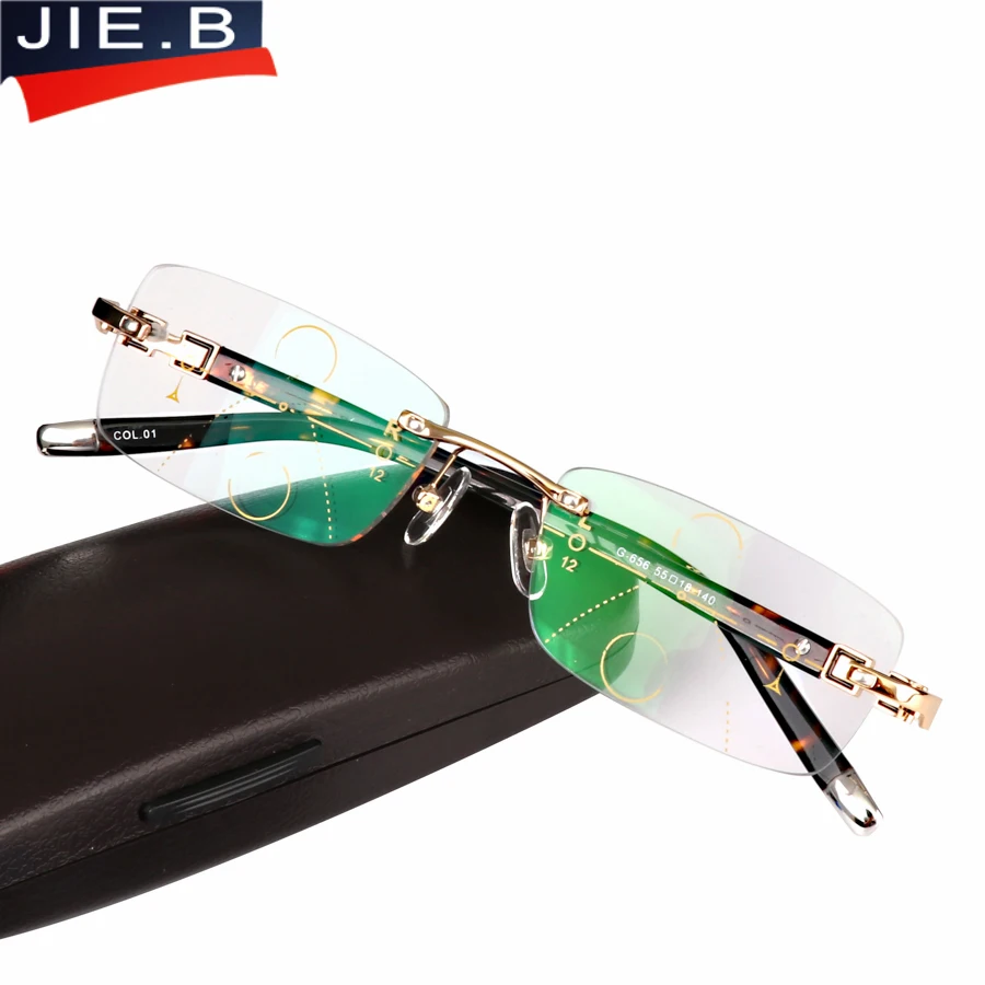 Новинка 2017 мужские очки из титанового сплава качественные прогрессивные линзы