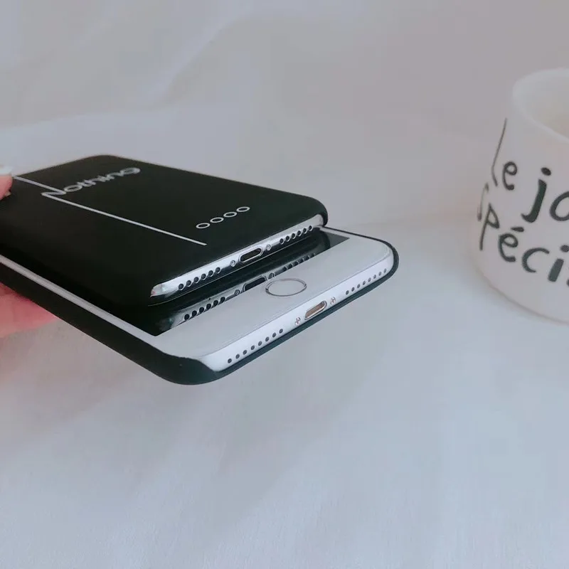 JIBAN модные чехлы для телефонов с надписью Nothing Line iphone 6 6s 6plus 7 8 жесткий матовый