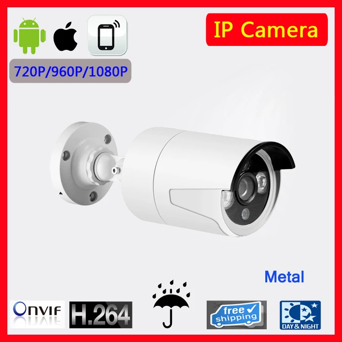 2.0mp 1080 P Мини Пуля IP Камера ONVIF Водонепроницаемый Открытый ИК Ночное видение P2P plug