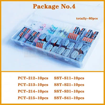 valued package No.4 Разъем провода 222 PCT-212 Универсальный компактный провод подключение 2 шпильки кабельный разъем Клеммный блок разъем терминал - Цвет: valued package No.4