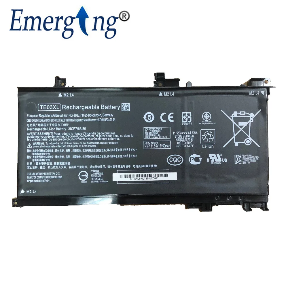 Аккумулятор для ноутбука HP 11 55 849910 TPN Q173 Pavilion 15 UHD HSTNN UB7A bc011TX 15|Аккумуляторы