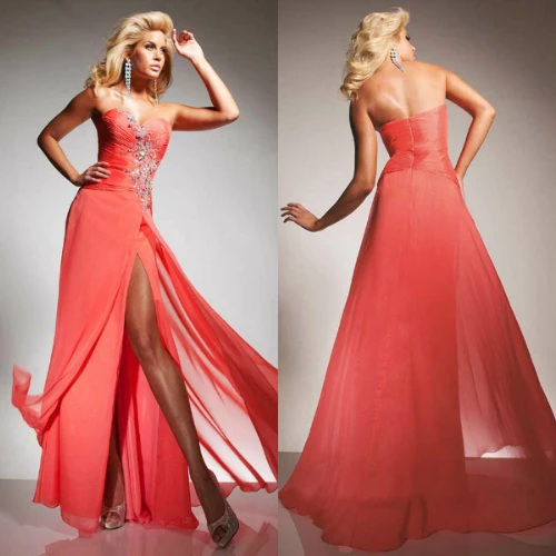 Бесплатная доставка выпускного вечера платья 2013 вечерние с разрез