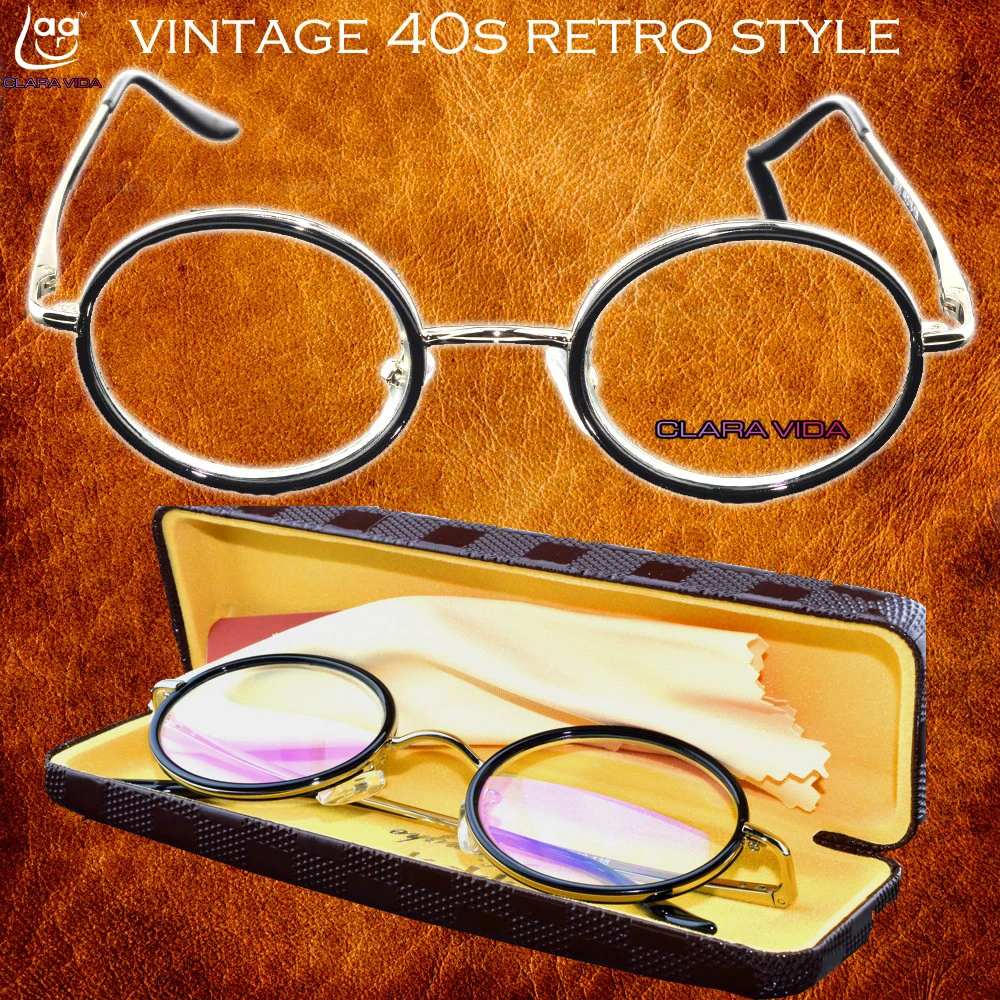 

2019 =clara Vida=luxury Noble Titanium With Box Senator Round Retro Classical Duke's Reading Glasses+1 +1.5 +2 +2.5 +3 +3.5 +4