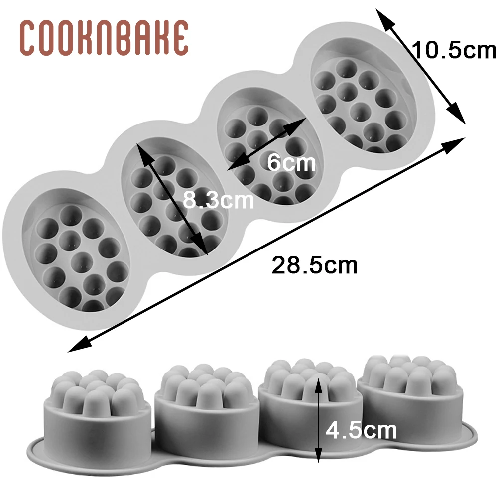 COOKNBAKE Silicone Mold for soap oval pastry bread pudding baking tool biscuit ice cake form silicone candle massage mould | Дом и сад