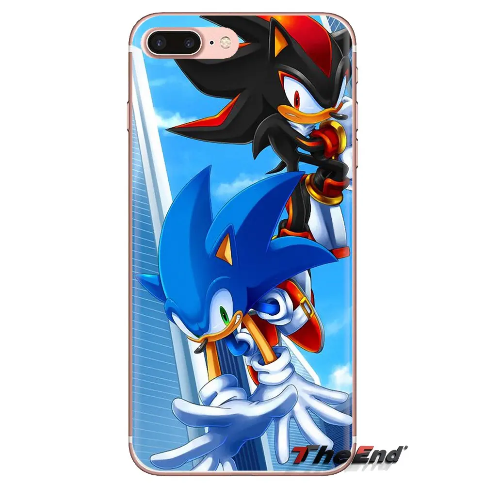 Silicone Cases For Sony Xperia Z Z1 Z2 Z3 Z5 compact M2 M4 M5 C4 E3 T3 XA Huawei Mate 7 8 Y3II Silver Sonic Hedgehog Shadow Sega |