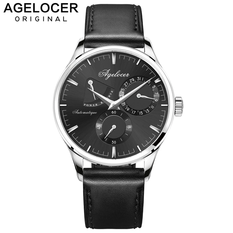 Agelocer Роскошные сапфировые Мужские механические часы модельные римские