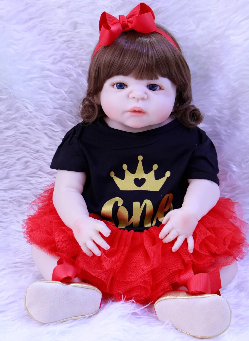 23 &quot57 см полный силиконовые возрождается для маленьких девочек куклы Bebe