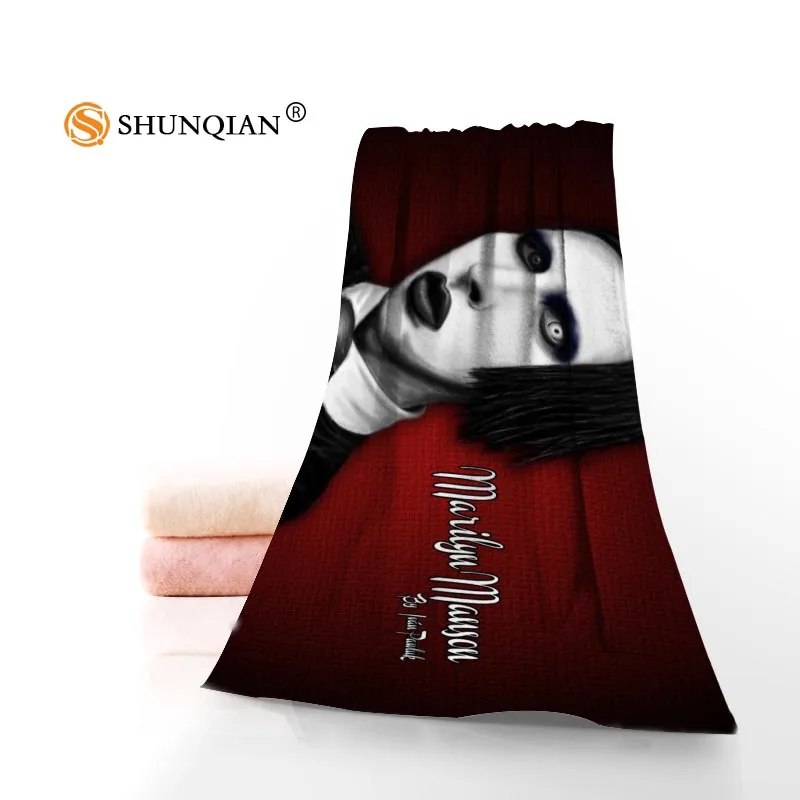 Новинка пользовательское полотенце Мэрилин Мэнсон Хлопковое с принтом для лица