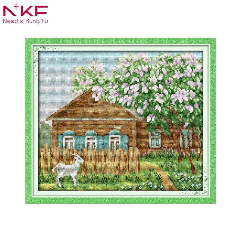Beautiful home joy sunday diy kit chinese cross stitch patterns on canvas embroidery needlework sets counting DMC 14CT | Дом и сад