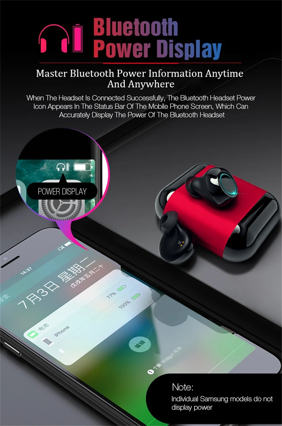 TWS Bluetooth наушники беспроводные наушники сенсорное управление наушники Hifi спортивная Гарнитура для iPhone huawei Все совместимые