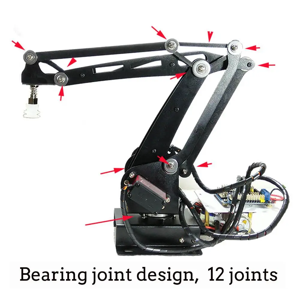 Для Arduino Pump цельнометаллический RC Robot Arm вращающийся на 270 ° обучающий комплект с цифровым сервоприводом