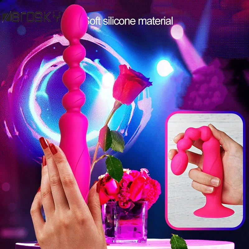 Zerosky Anal Beads Vibration Toys Female Adult sex products masturbation G spot Vibrator Sex For Couples |
