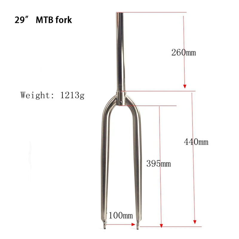 29 Disc brake SILVEROCK горного велосипеда жесткая вилка 27," 26" 29er Reynolds 520 сталь CX велокросс велосипедная вилка дисковая V тормоз ржавееся части велосипеда - Цвет: 29 Disc brake