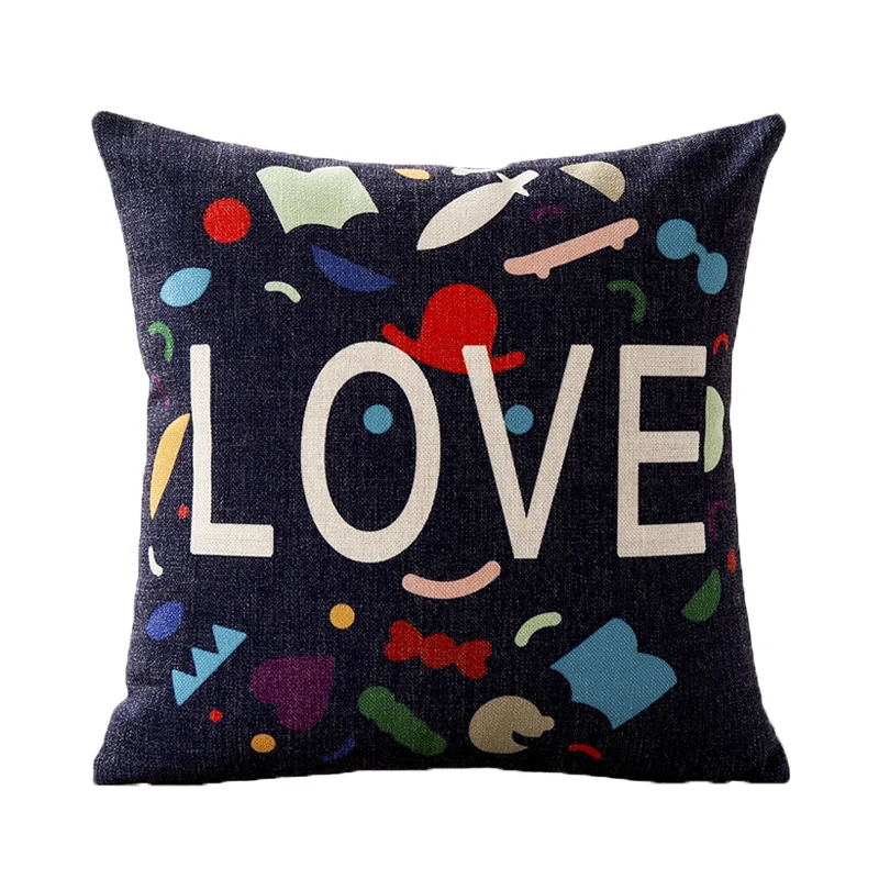 

Nordic Cartoon Animal Colorful Simple modern Pillow Cover Home Decorative Pillows Linen Pillow Case Office Sofa Cushion Cover