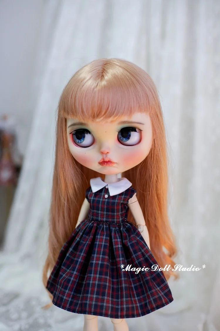[MG688] Новинка года Neoblythe куклы наряды# черный жилет в сетку платье для Neoblythe Azone OB24 куклы в розницу