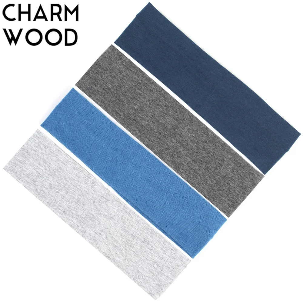 Однотонная хлопковая повязка на голову для девочек Классические плоские