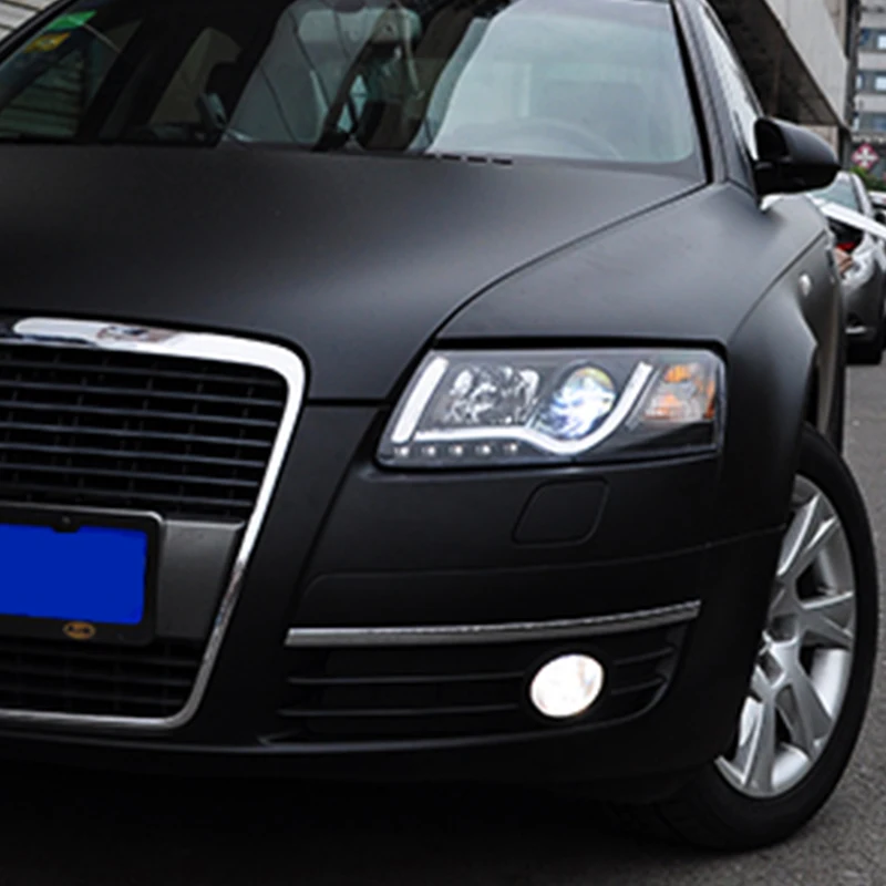 Hlxg 2 шт. светодиодный фары для автомобиля Audi A6L 1997 2004 Автомобильные ангельские