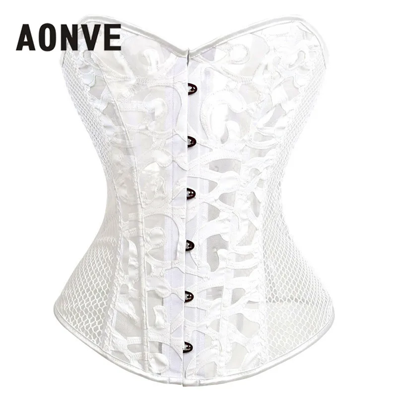 Готические корсеты и бюстье сетчатый ажурный корсет в стиле стимпанк для