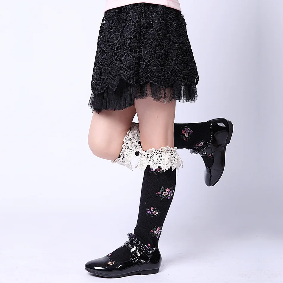 Детская одежда весна и осень новая девушка Кружево короткая юбка корейских детей