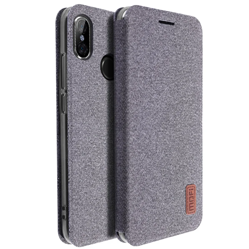 Для Xiaomi Redmi note 5 чехол с глобальной версией note5 откидная крышка тканевый защитный силиконовый чехол чехол MOFi Redmi note 5 pro Чехол - Цвет: gray