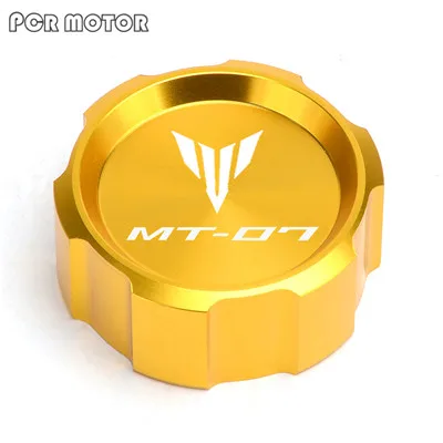 rear gold Мотоцикл с ЧПУ передний и задний тормозной цилиндр для жидкости главный резервуар Крышка для Yamaha MT-07 MT 07 mt07 FZ07 FZ 07 - Цвет: rear gold