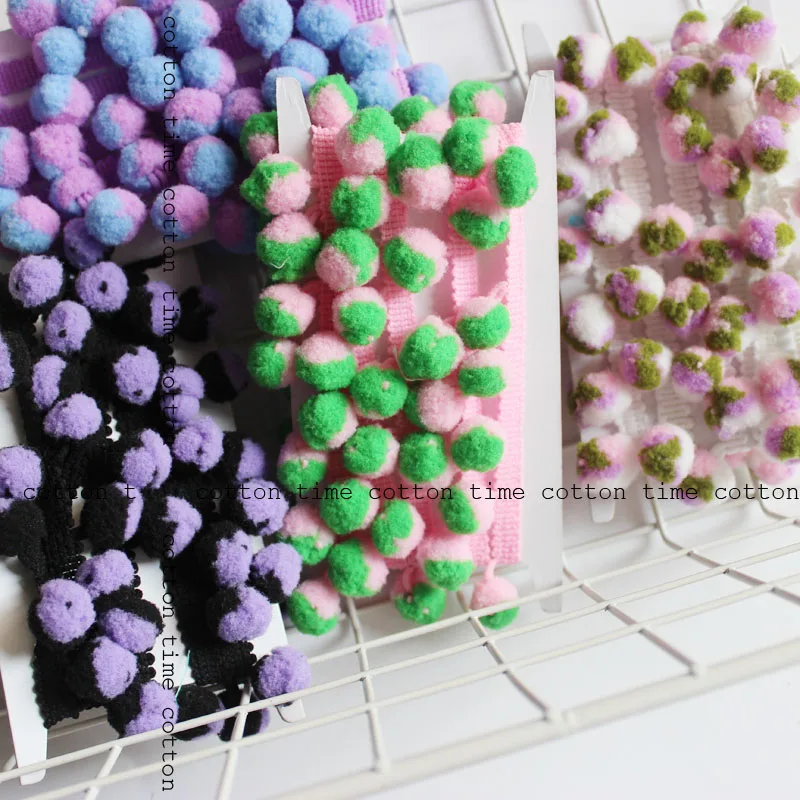 10 ярдов шар кружева смешанные цвета помпон отделка 1 5 см диаметр шарика 2 широкая