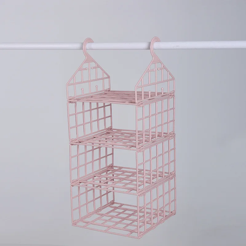 Nordic Pink 2 1 шт. домашний гардероб слой ed Складная стойка для хранения подвесная креативная подвесная сумка для одежды отделка для хранения многослойная стойка для хранения - Цвет: Nordic Pink 2