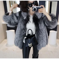 topfur solid fluffy silver fox fur coats new fashion women thick warm real fox fur winter jackets full pelt plus size