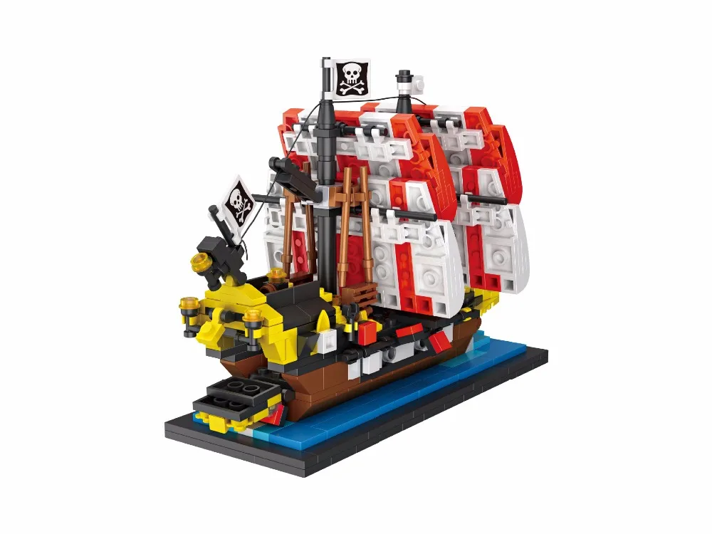 LoZ мини Конструкторы пиратский корабль для детей черный жемчуг модель комплект