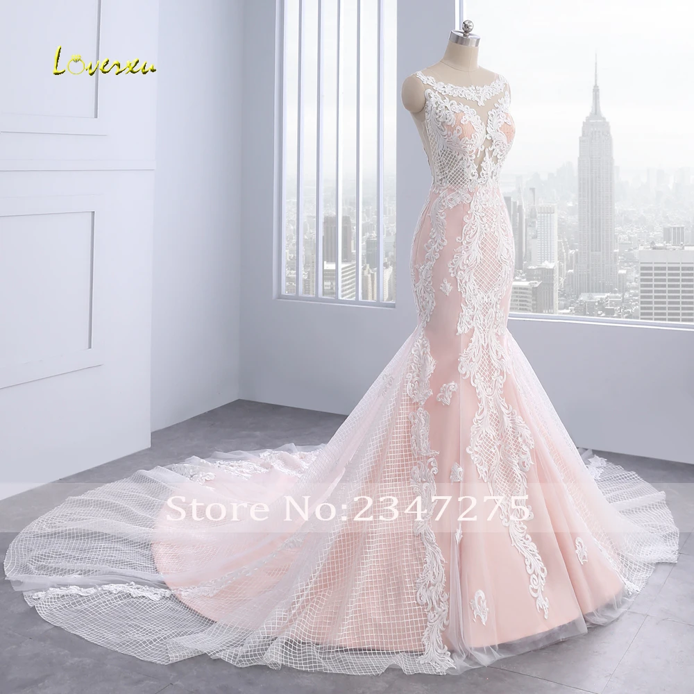 Loverxu Vestido De Noiva кружевное свадебное платье русалки 2019 сексуальное винтажное труба