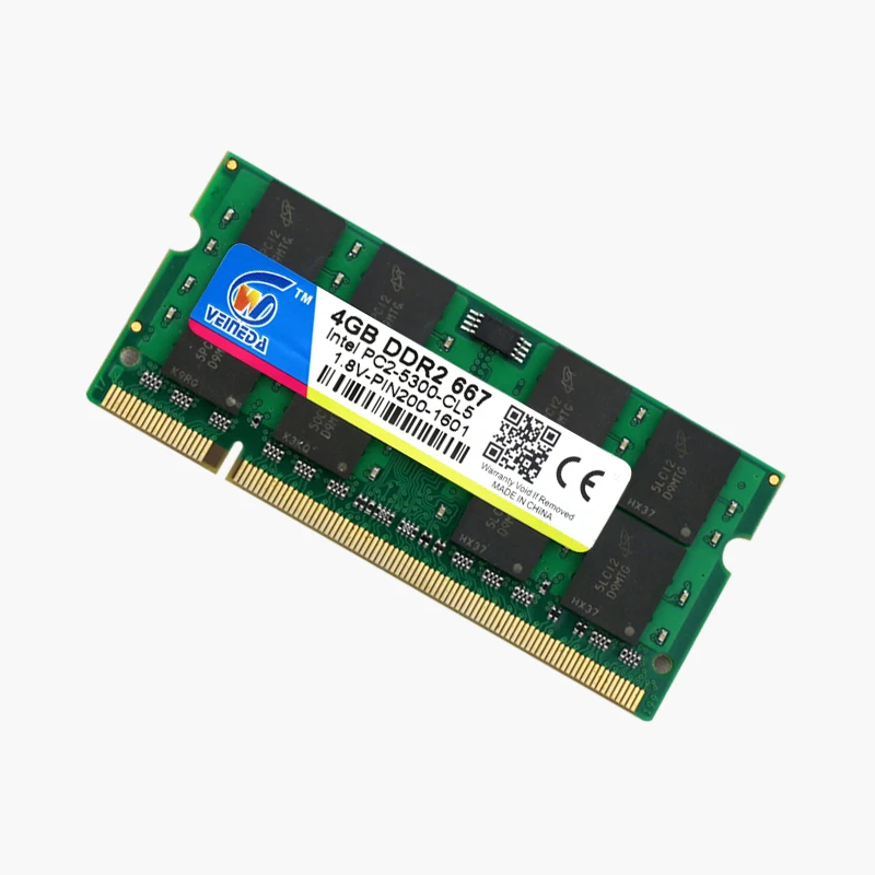 VEINEDA Ram ddr2 4 Гб 2 1 ГБ 667 МГц для ноутбука Mobo поддержка ddr PC2 5300 Sodimm Ram|ddr2 4gb 667mhz|ddr2 4gbram |
