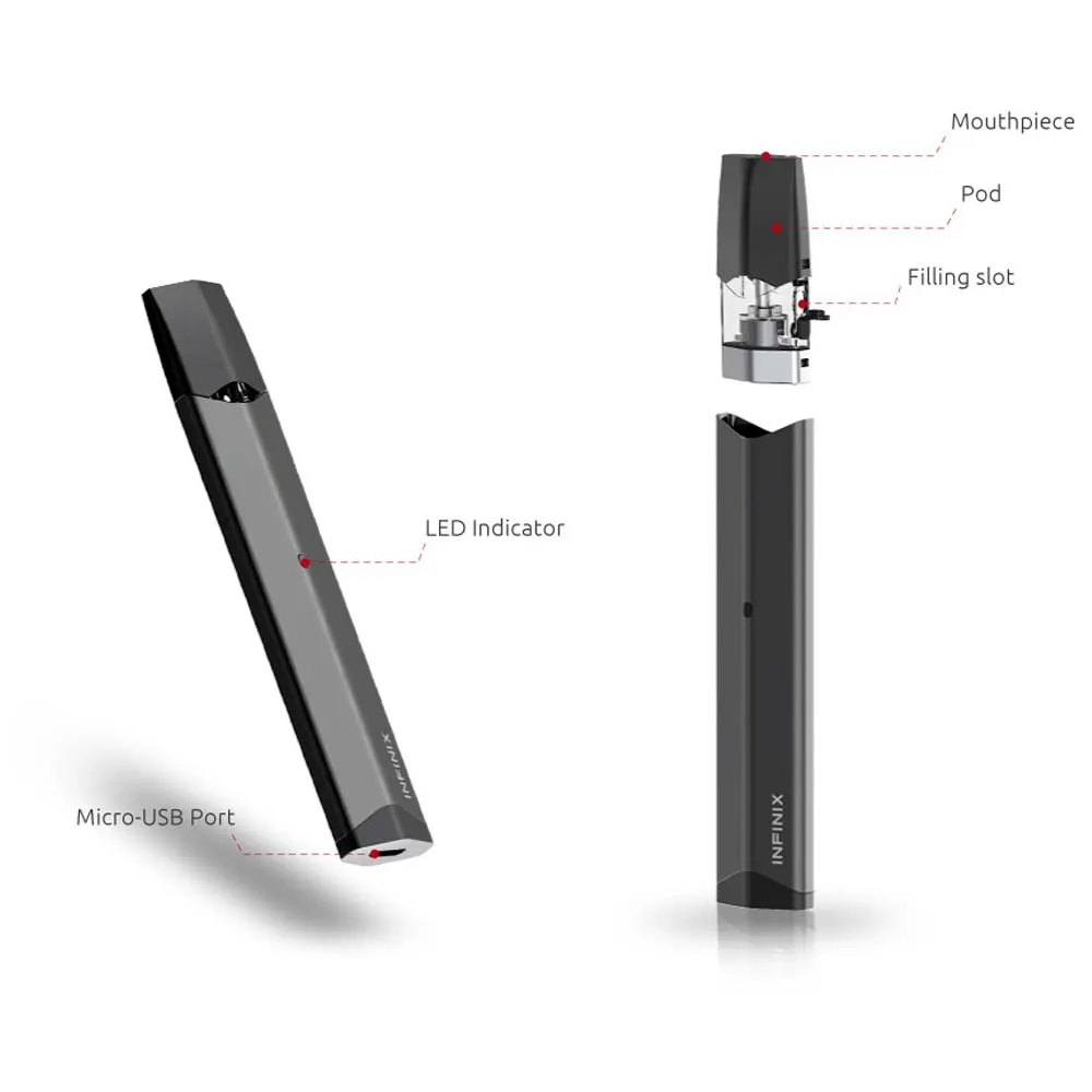 Набор Vape SMOK Infinix анти протекающий аккумулятор 250 мА · ч встроенный с 2 мл подарок