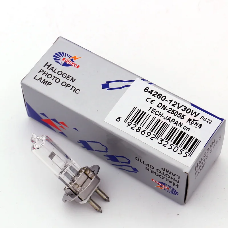 DN-25055 64260 hlx 12 V 30 W PG22 12V30W ophthamic кварцевые галогеновая лампочка Zeiss Nikon хаага-Стрейт BC900 микроскопический паз лампа