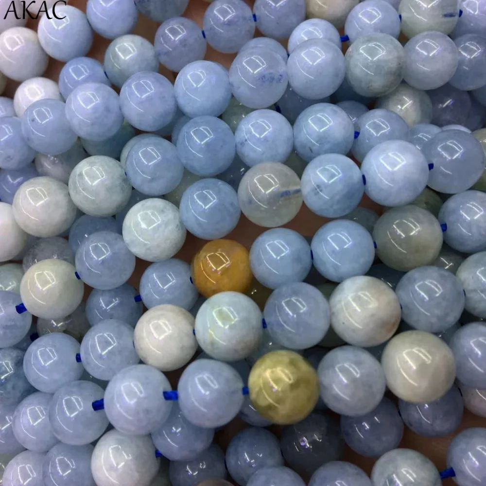 3strands approx8mm natural aquamarine loose beads mix color for diy making wholesale | Украшения и аксессуары