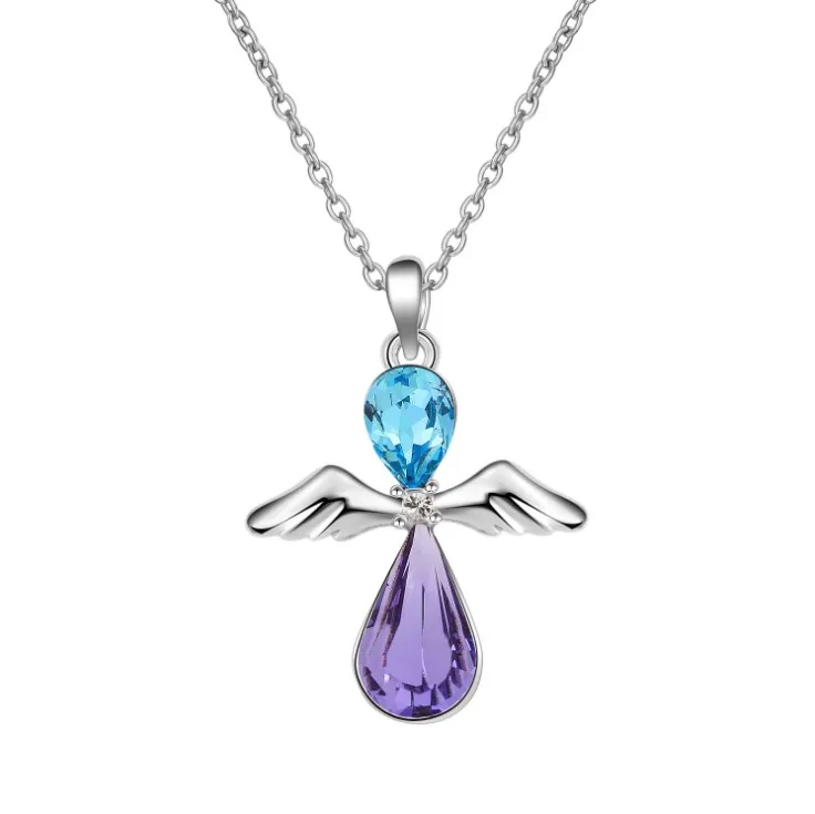Новейшее Европейское оригинальное ожерелье 3color New Guardian angel Crystal от Swarovski Maxi колье