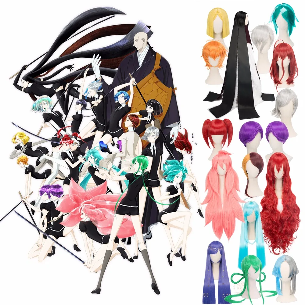 Парики для косплея Houseki no Kuni Padparadscha страна блестящих украшений аксессуары ТВ