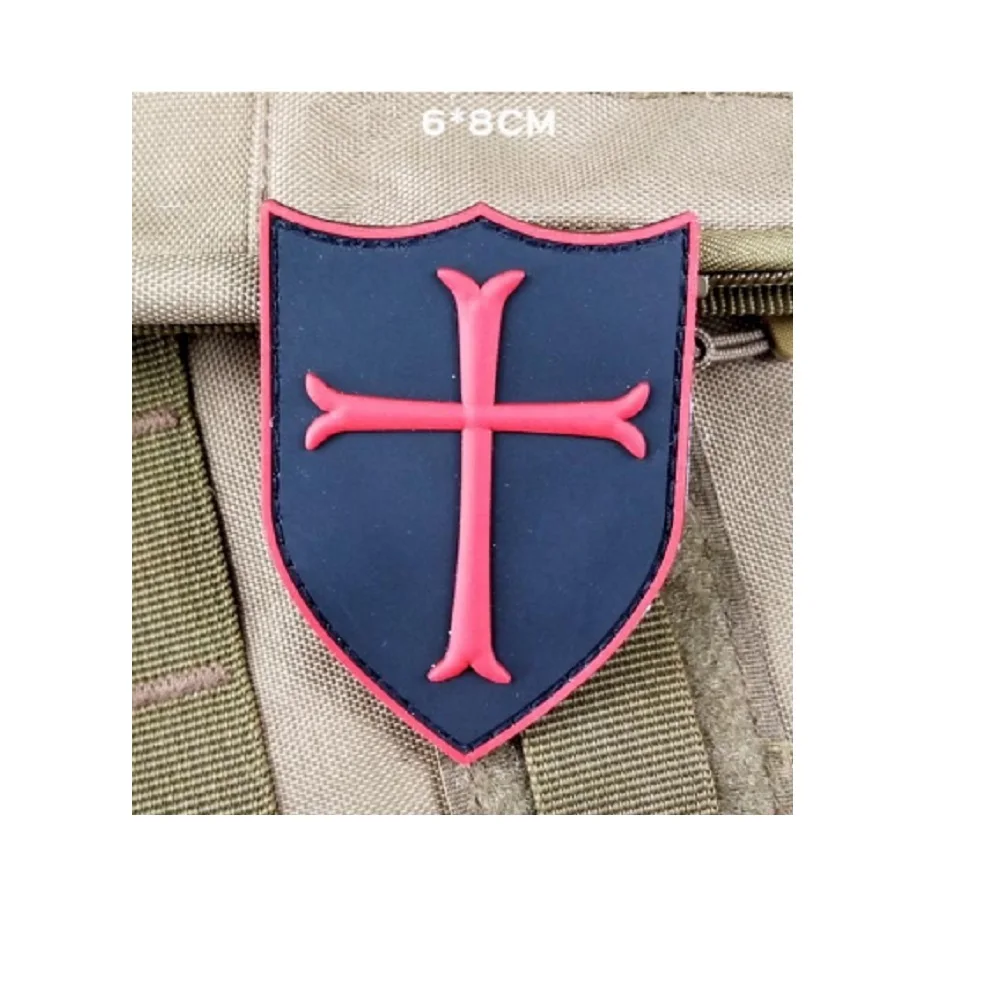 3pcs/lot3D PVC high quality glue armband The temple Crusades patches Spartan Tactical morale badges | Дом и сад